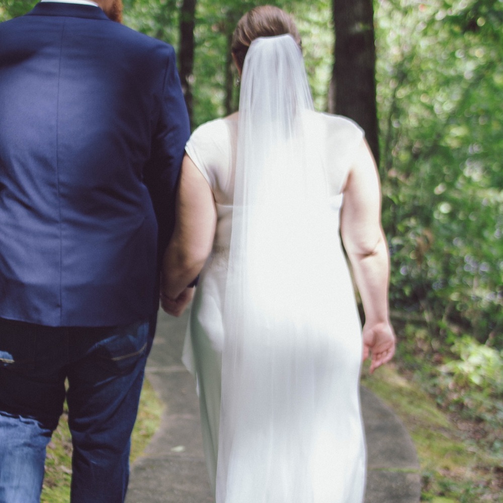 Diamond White Single Tier Floor Length Veil